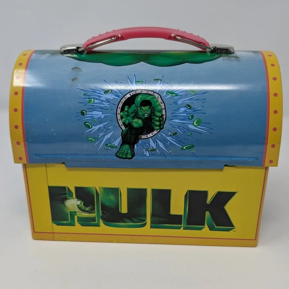 Marvel The Hulk 2003 Movie Official Merchandise Tin Lunch‎ Box Dome Top Vintage